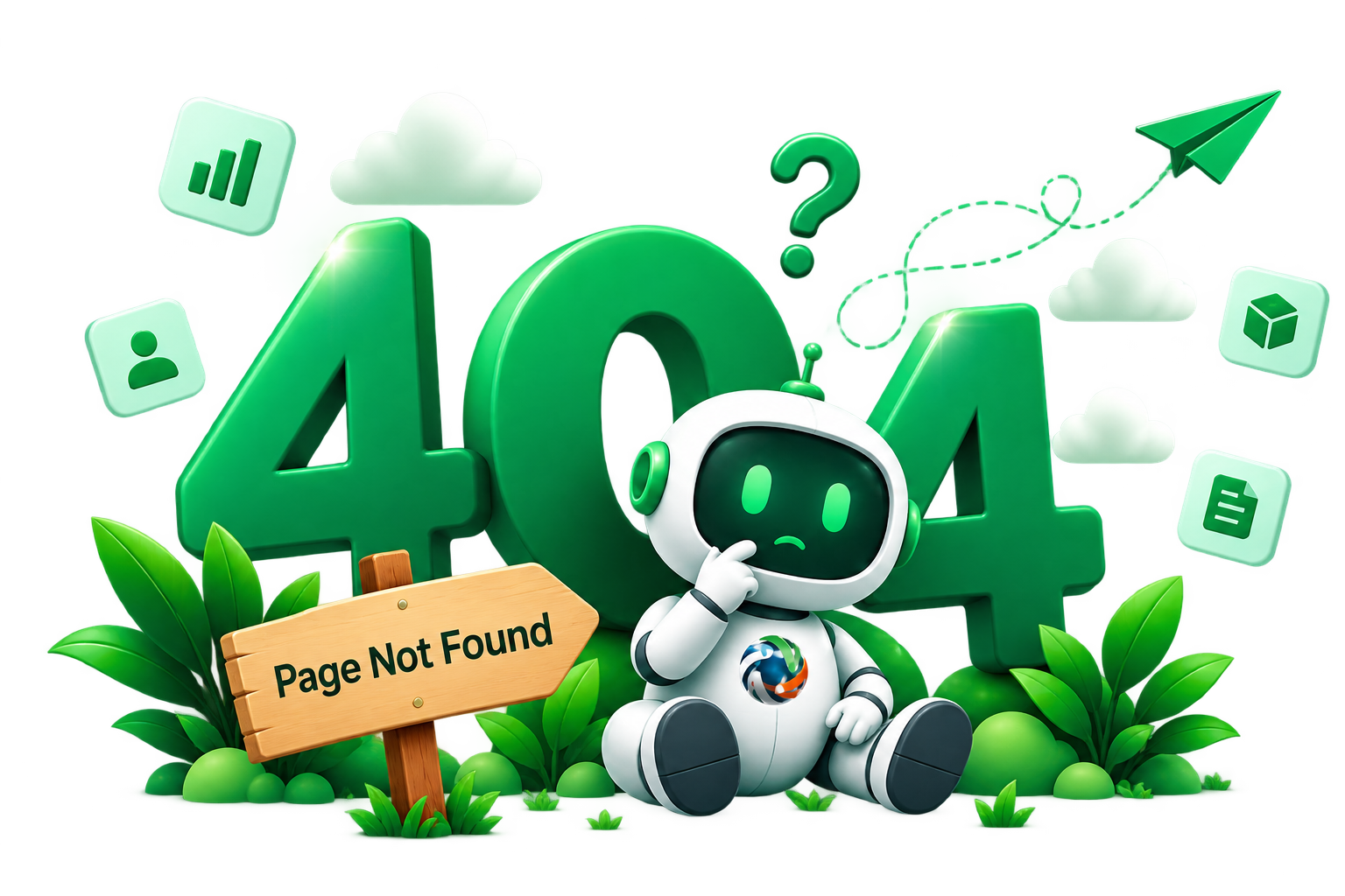 404 Page Not Found robot